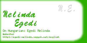 melinda egedi business card